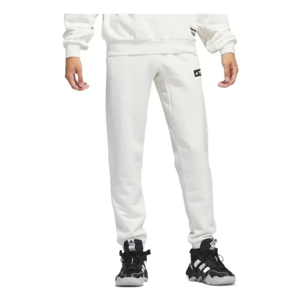 Adidas Logo Sweatpants 'Off White' - Small